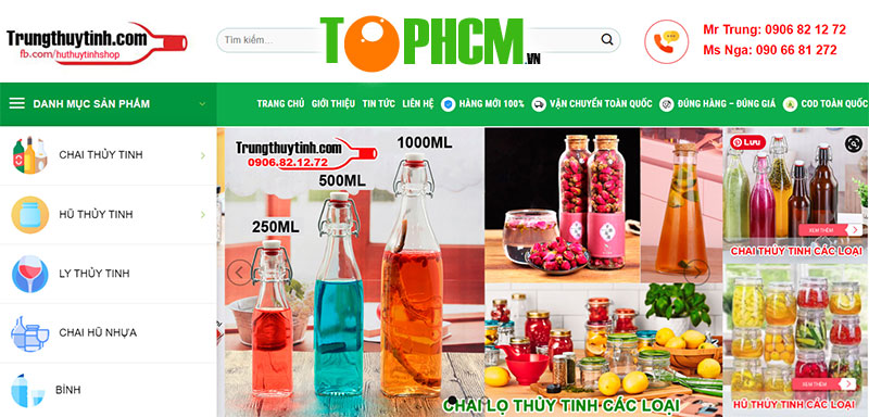 Trung Thủy Tinh nơi bán chai thủy tinh 500ml giá sỉ tại TPHCM.