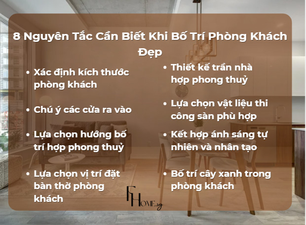 8 nguyen tat bo tri phong khach dep
